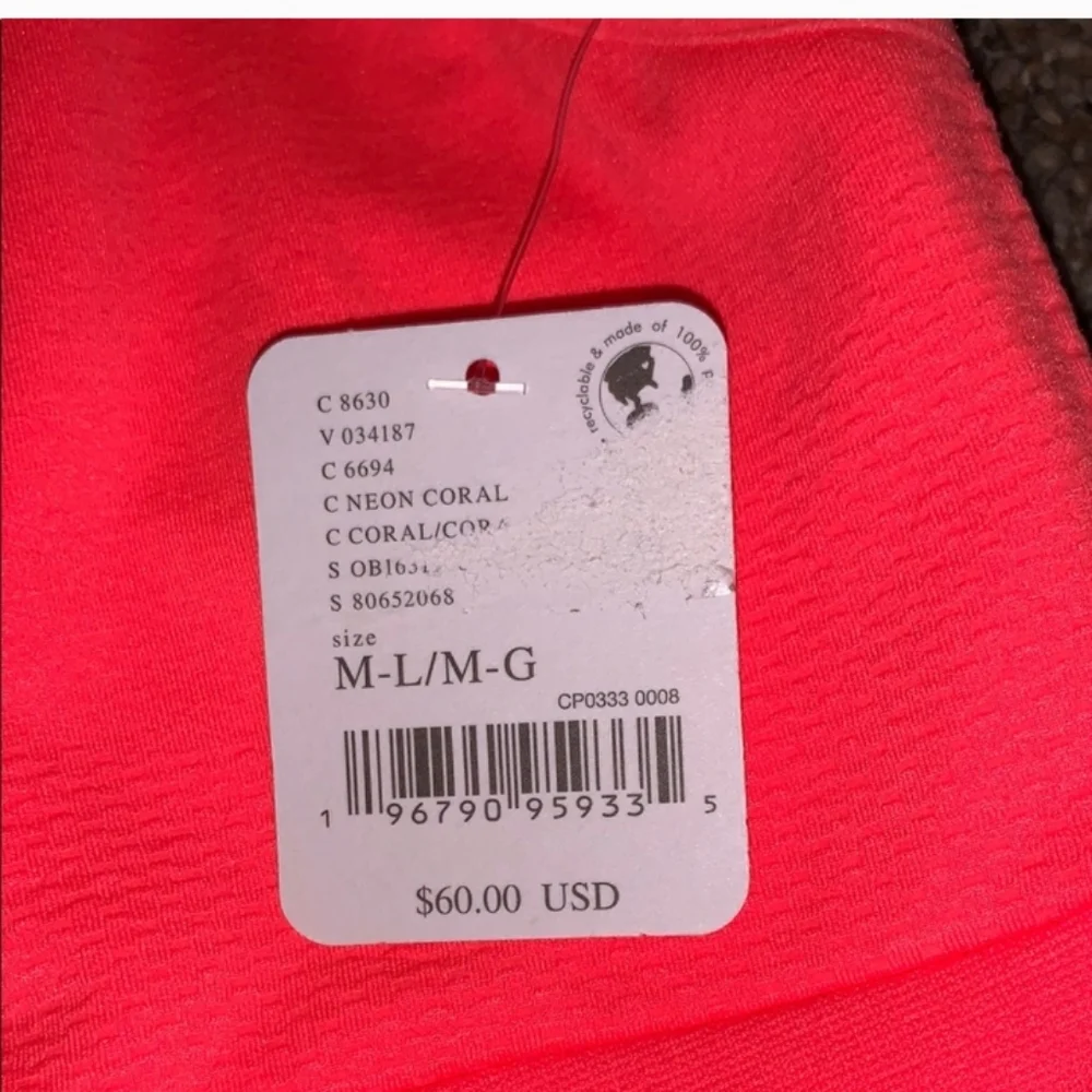 Free People Movement Every Single Time Runsie. NWTS Neon Coral sz M/L